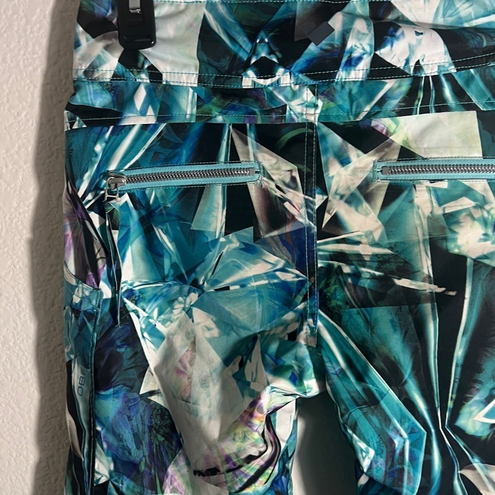 Obermeyer Printed Ski Pants Purple Blue Green girl’s Sz M snow winter outdoor - Picture 7 of 9